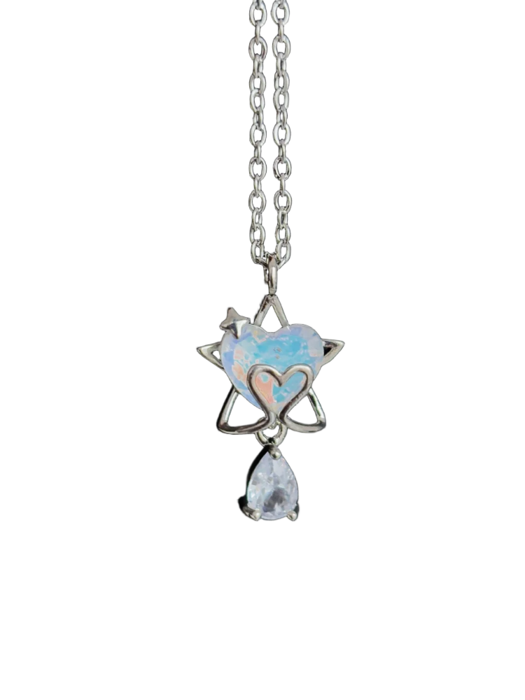 Blue Tide Nebula Necklace – Romantic Galaxy Star Pendant | Y2Bling