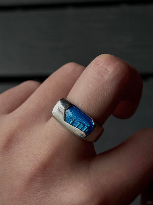 Lucky 777 | Manifestation Angel Number Ring (Y2K Limited)