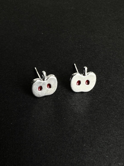 Apple Heart Earrings | Poetic Elegance & Autumn Charm (Limited Edition)