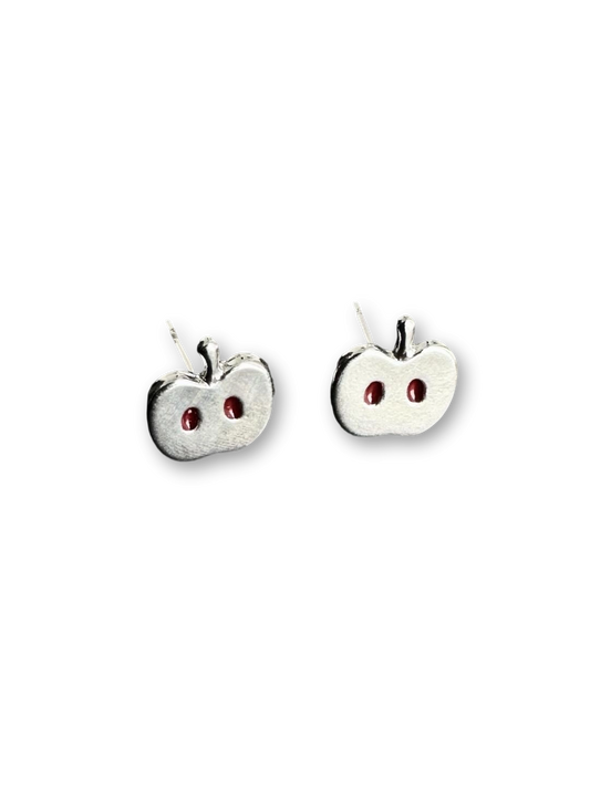 Apple Heart Earrings | Poetic Elegance & Autumn Charm (Limited Edition)