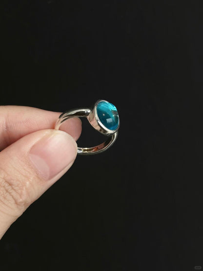 Aquamarine Drop | Eternal Blue Sea Ring (Y2K Limited)