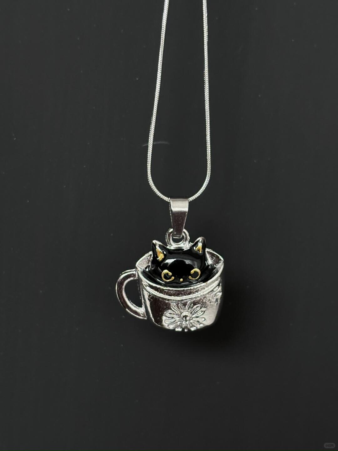 Black Cat Necklace for the Watchful and Unfollowed