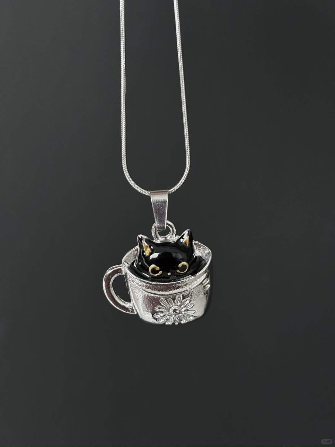 Black Cat Necklace for the Watchful and Unfollowed