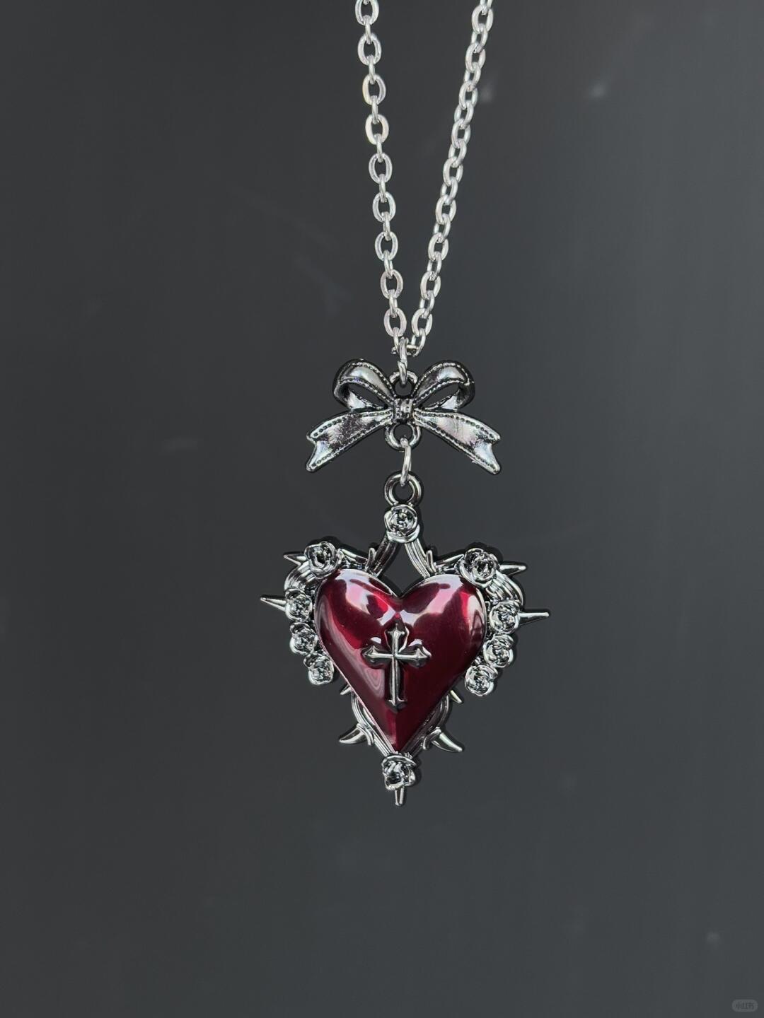 Blood Oath Heart Necklace | Gothic Elegance & Handcrafted Design (Limited Edition)