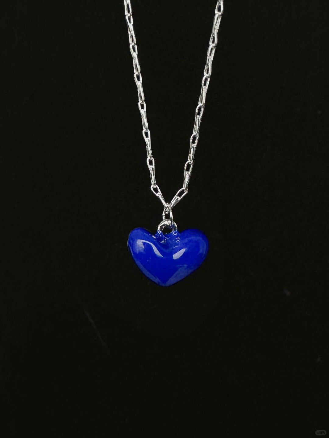 Blue Heart Necklace | Deep Blue Elegance & Poetic Design (Limited Edition)