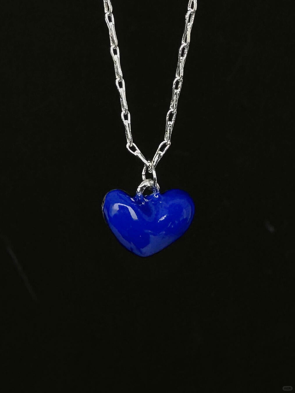 Blue Heart Necklace | Deep Blue Elegance & Poetic Design (Limited Edition)