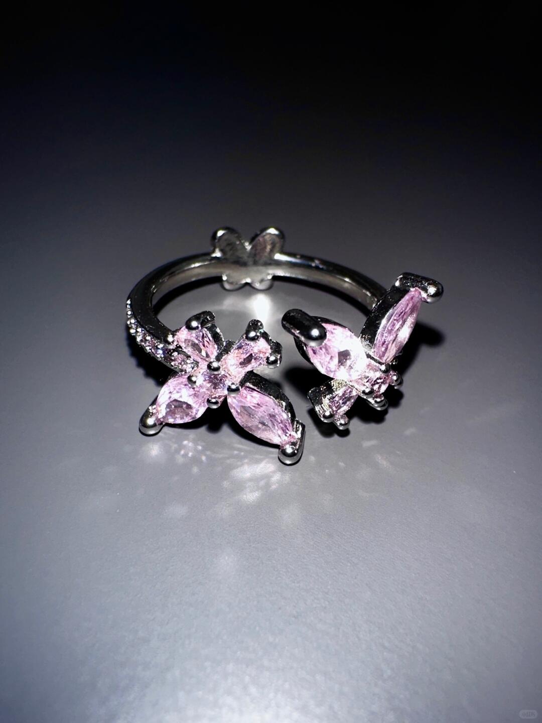 Sakura Whisper | Butterfly & Blossom Ring (Y2K Limited)
