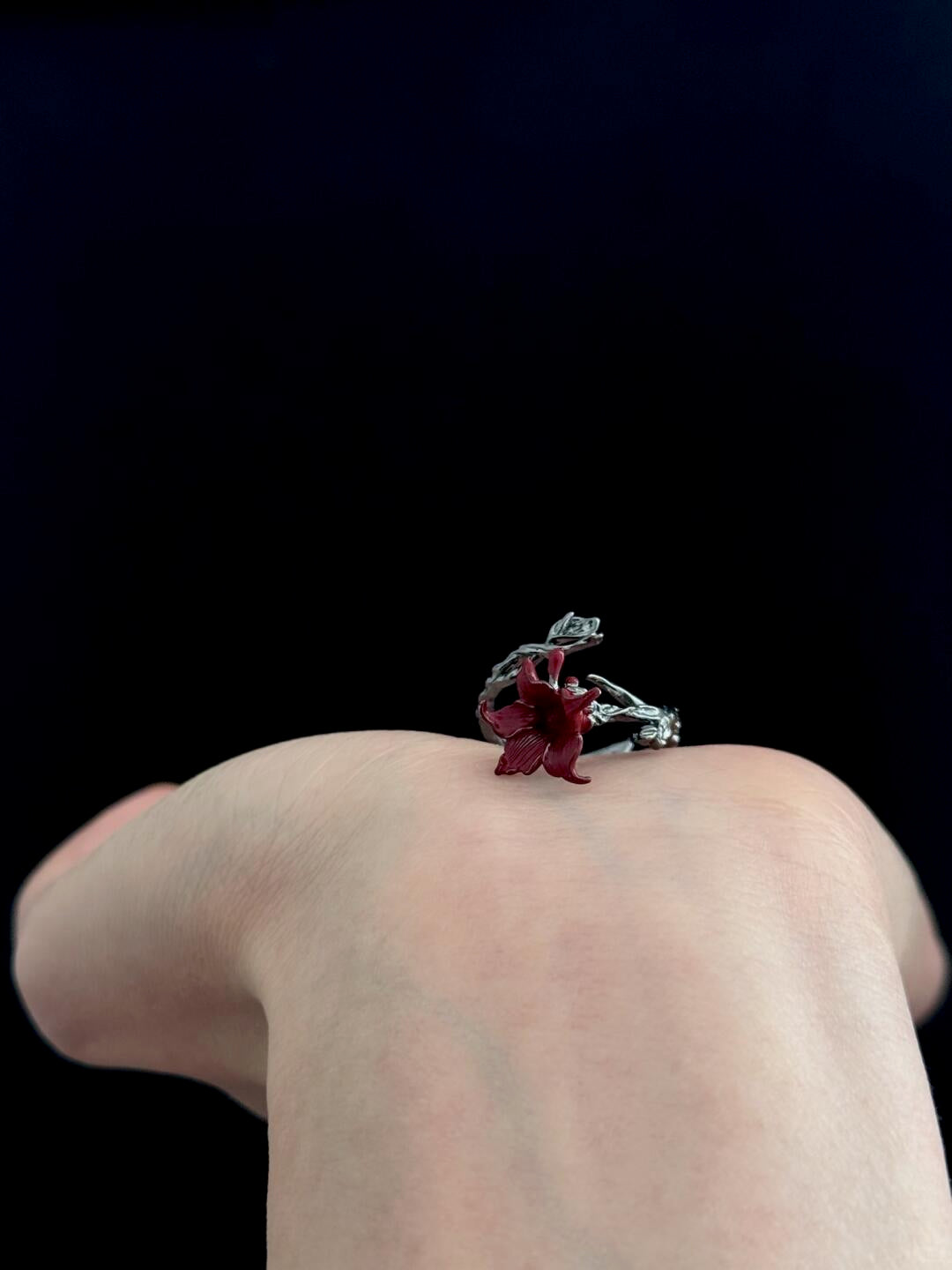 Datura Stramonium | Broken Mandrake Flower Statement Ring (Y2K Limited)