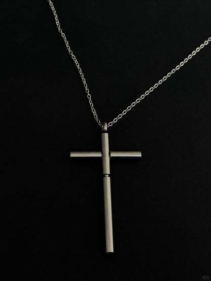 Hidden Blade Cross Necklace | Gothic Portable Knife Pendant for Urban Edge