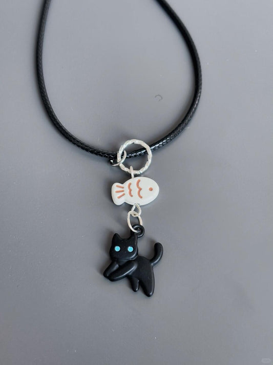Fishwhisker Necklace | Playful Cat Charm & Whimsical Design (Limited Edition)