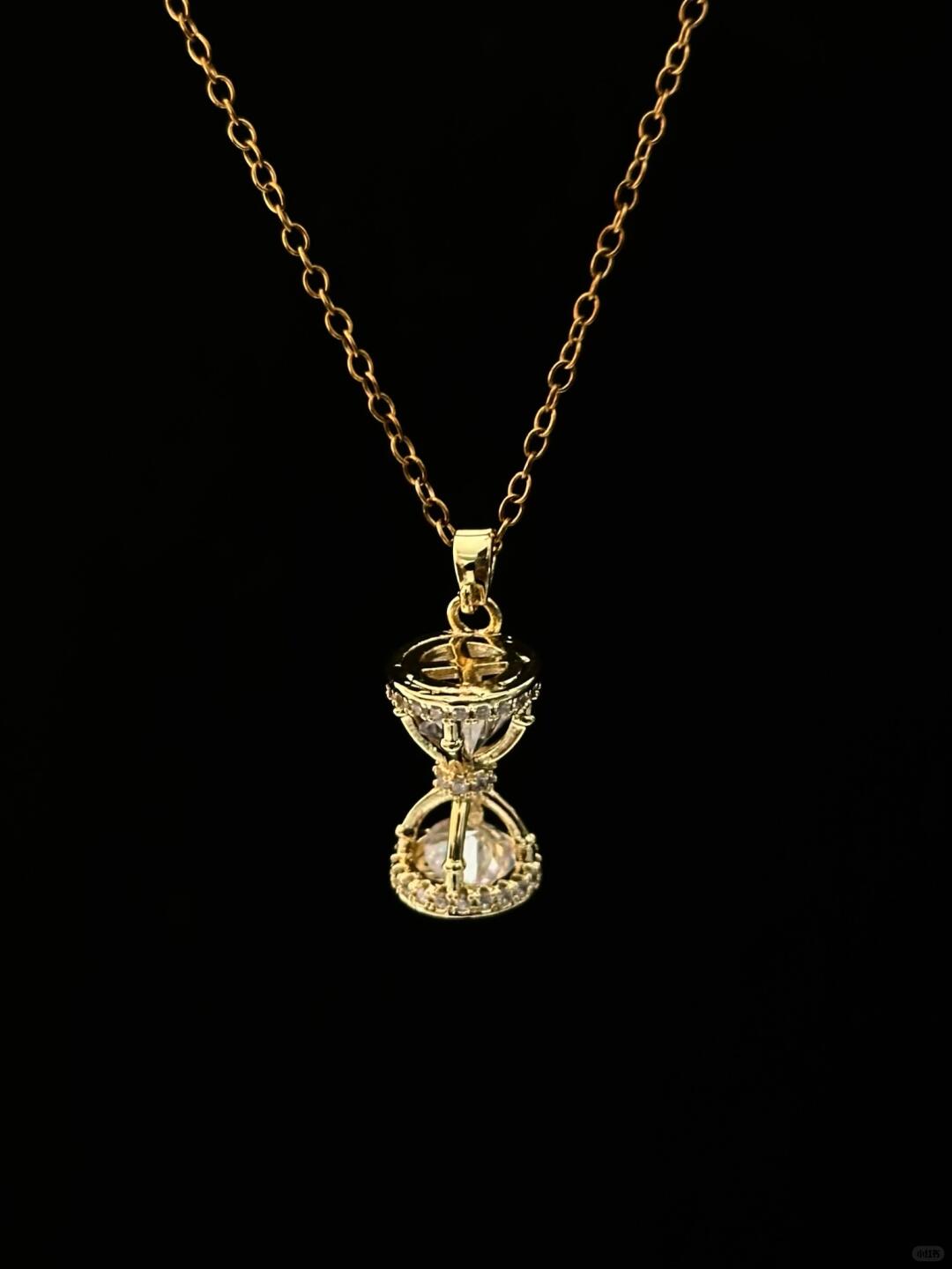 Gilded Silence | Time’s Hourglass Truth Statement Necklace (Y2K Limited)