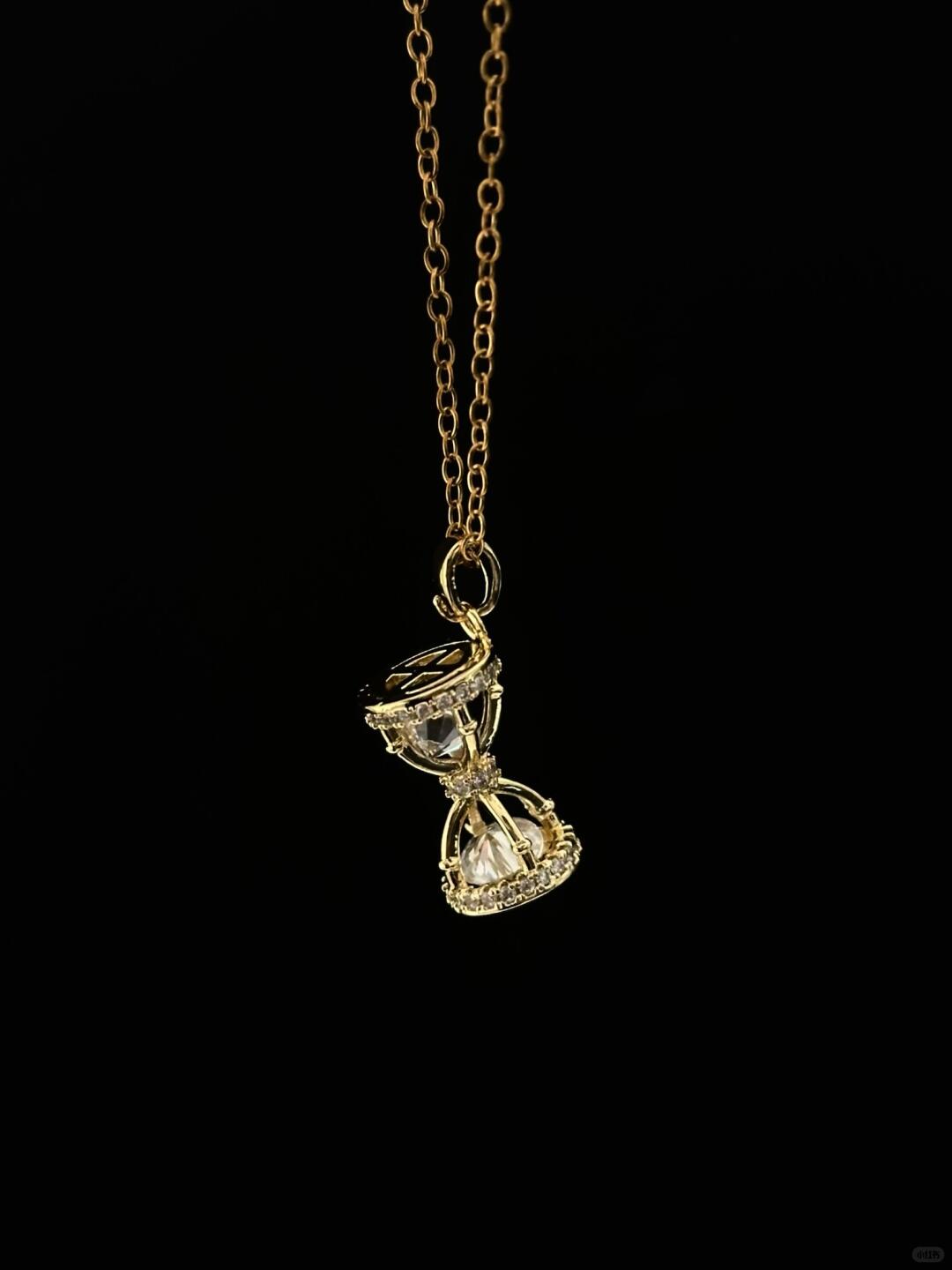 Gilded Silence | Time’s Hourglass Truth Statement Necklace (Y2K Limited)