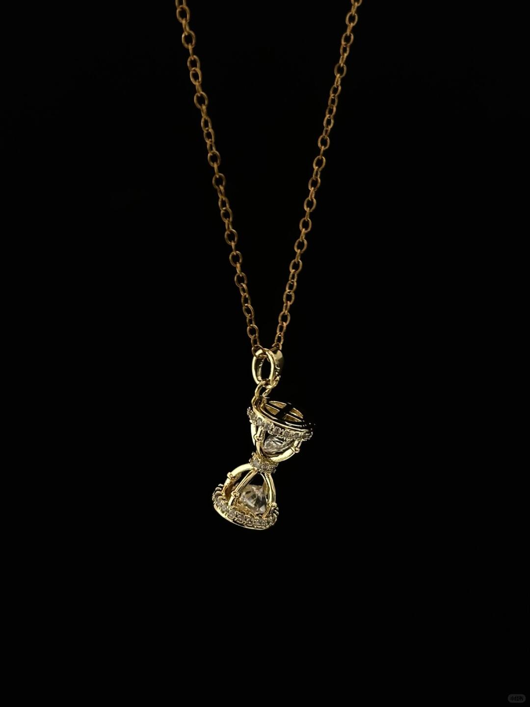 Gilded Silence | Time’s Hourglass Truth Statement Necklace (Y2K Limited)