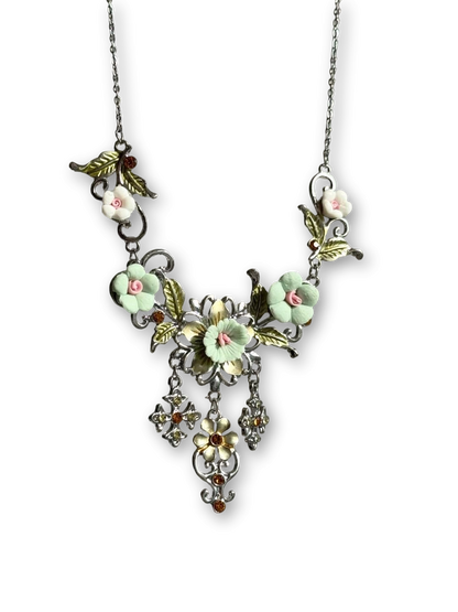 Flower Note Necklace | Vintage Elegance & Poetic Charm (Limited Edition)