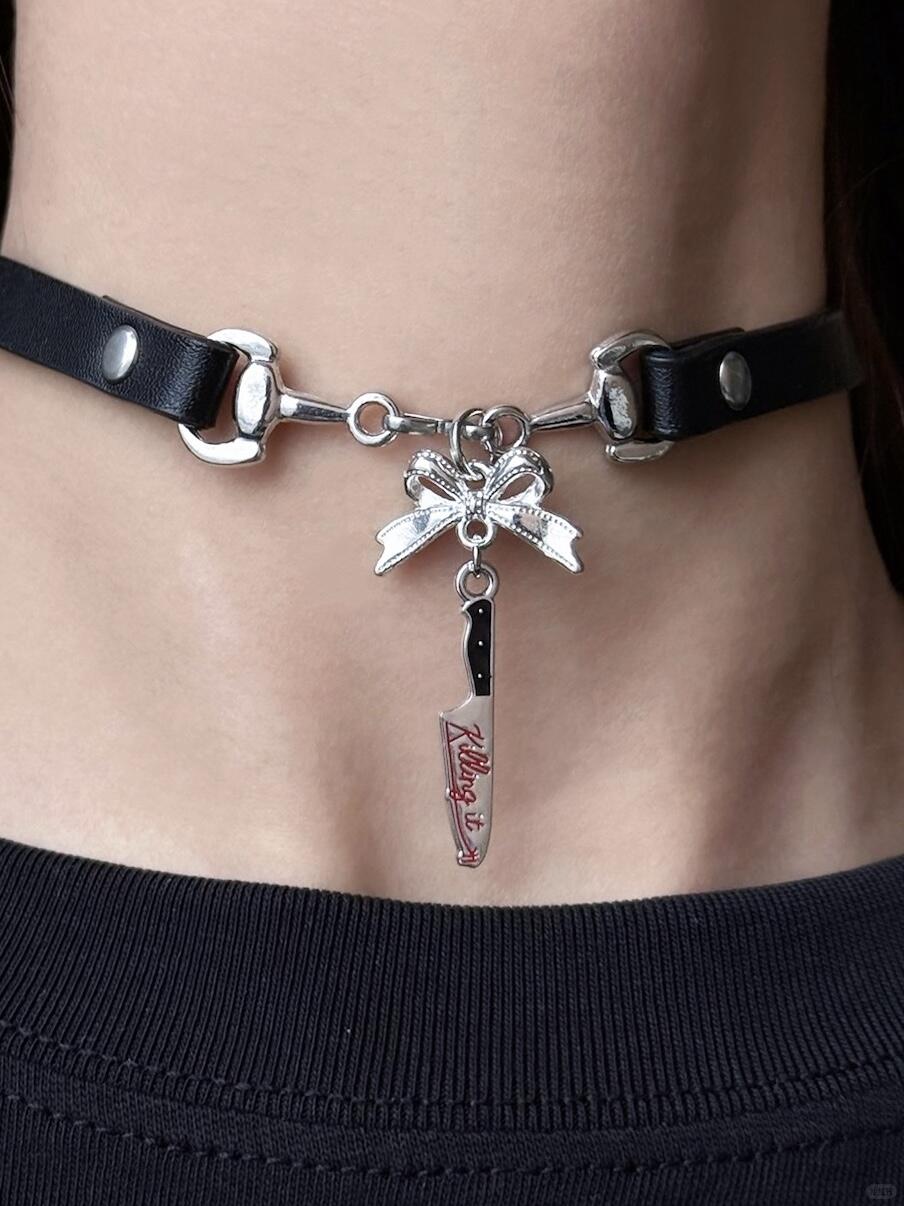 Kiss Me, Kill You | Blood-Drop Velvet Choker for Gothic Y2K Drama (Limited)