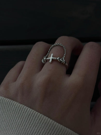 Camus L’aube Viendra | Rebirth Cross Ring (Y2K Limited)