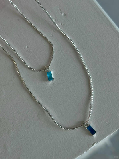 Liquid Indigo in Motion | Ocean Ice Statement Necklace (Y2K Limited)