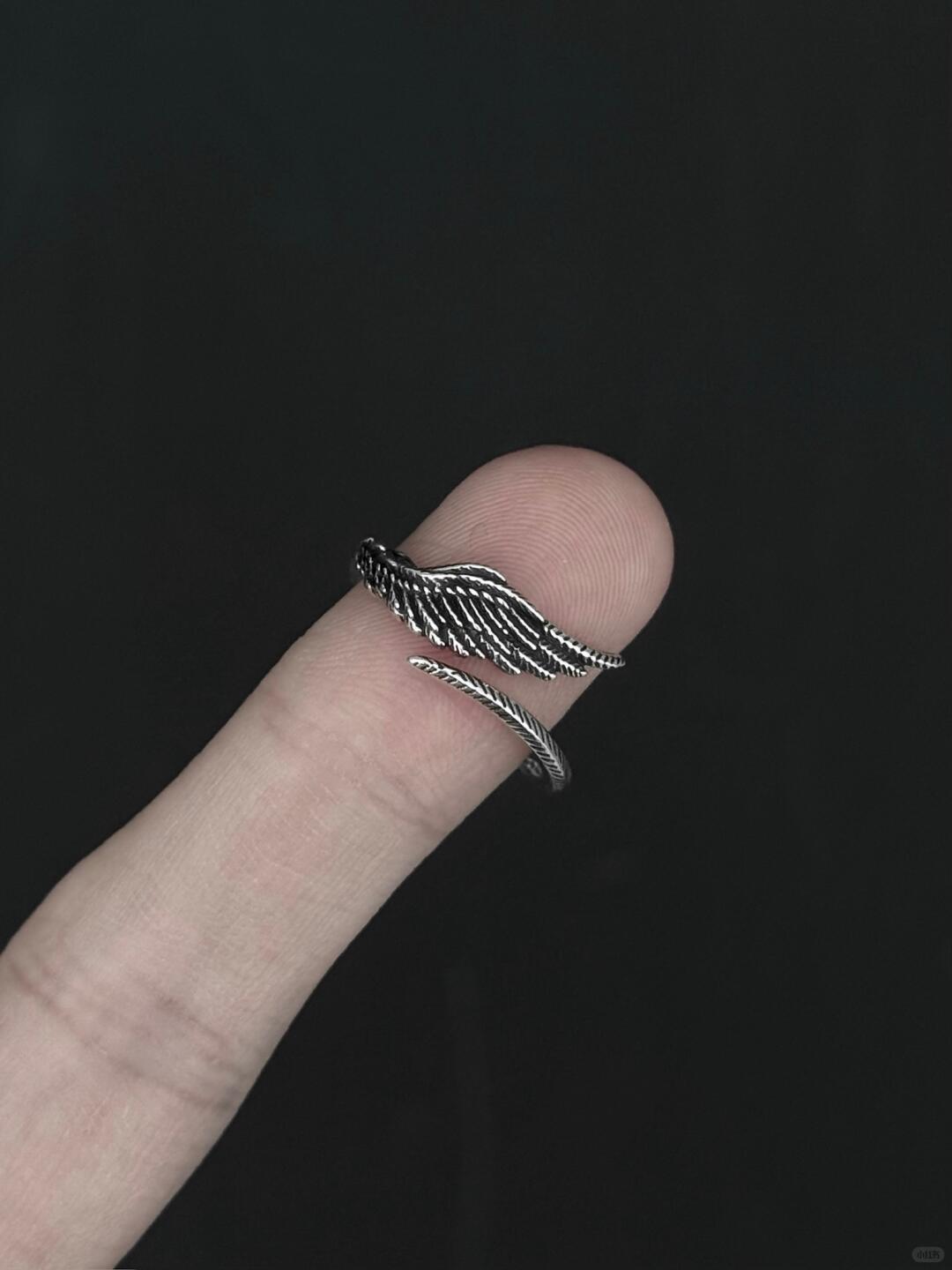 Lone Feather Chronicle | Asymmetric Feather Wing Statement Ring (Y2K Limited)