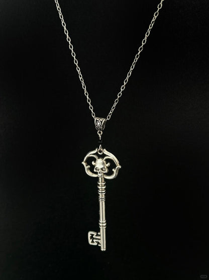 Dark Key of Nevermore | Raven’s Necromantic Key Pendant (Y2K Limited)