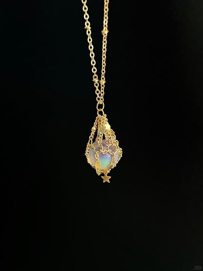 Dreamcatcher of Stars Necklace | Celestial Elegance & Golden Dreams (Limited Edition)