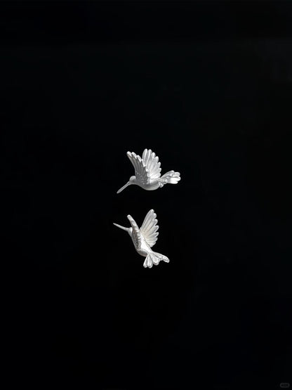 Oiseaux | Soulful Flock 925 Silver Stud Earrings (Y2K Limited)