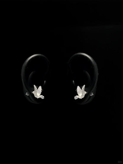 Oiseaux | Soulful Flock 925 Silver Stud Earrings (Y2K Limited)