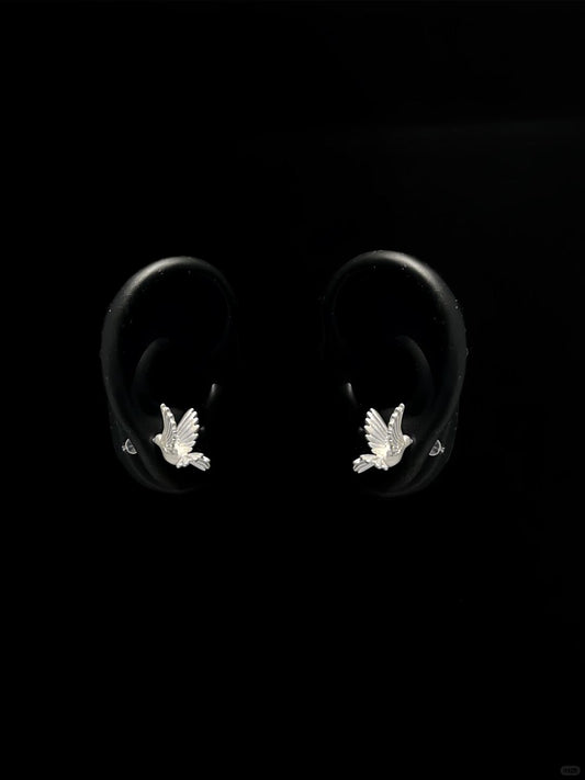 Oiseaux | Soulful Flock 925 Silver Stud Earrings (Y2K Limited)