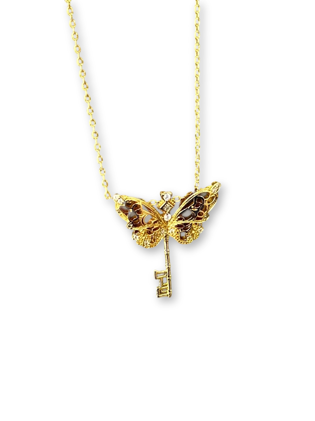 Qiyuan Butterfly Dream | Lacquer Garden Ethereal Butterfly Necklace (Y2K Limited)