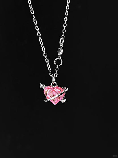 Lovecore Poem Necklace | Soft Romance & Heartfelt Charm (Limited Edition)
