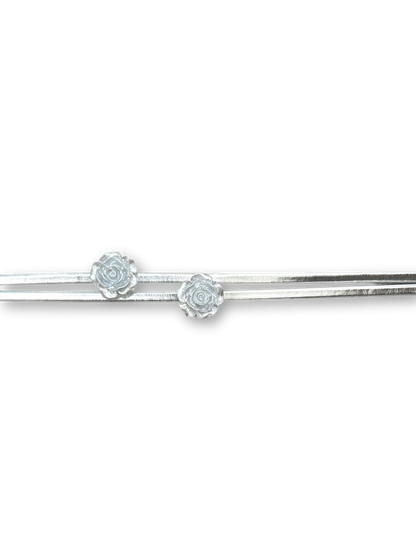 Roses under Moonlight Choker | Silver Elegance & Poetic Design (Limited Edition)