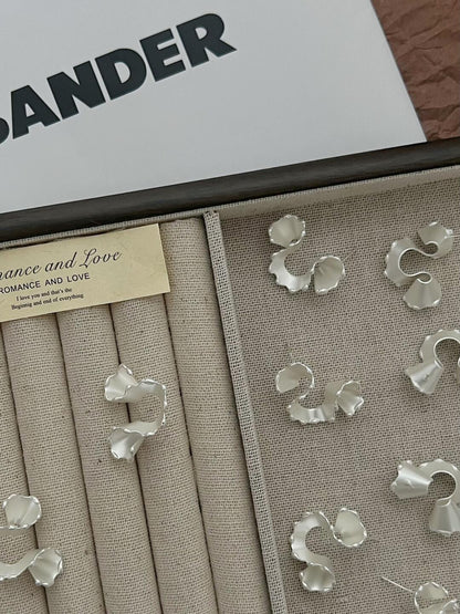 Y2Bling Sigh in Silver Earrings | Cold Satin (Limited Edition)