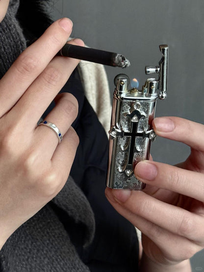 Sinful Angel Profane Verse | Cross Flame Lighter (Y2K One-of-a-Kind)