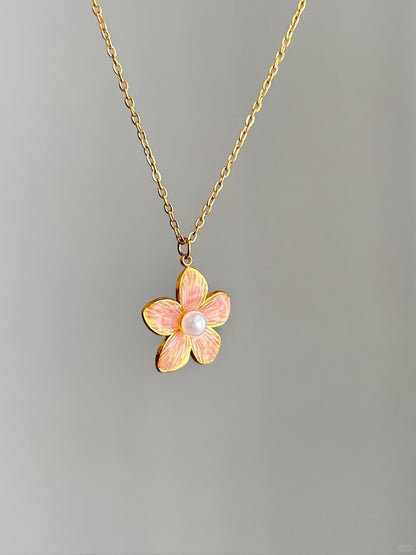 Soliflor Necklace | Vintage Hibiscus Elegance & Handcrafted Design (Limited Edition)