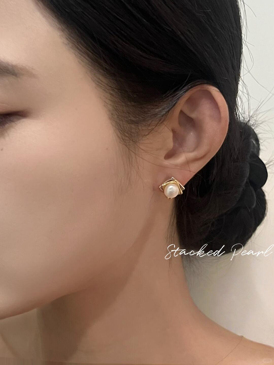 Y2Bling Stacked Pearl Earrings | Stacked Pearl (Limited Edition)