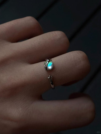 Sternstunde | Y2K Aurora Ring for Cosmic Timing and Quiet Collisions