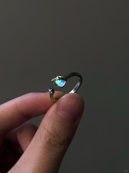 Sternstunde | Y2K Aurora Ring for Cosmic Timing and Quiet Collisions
