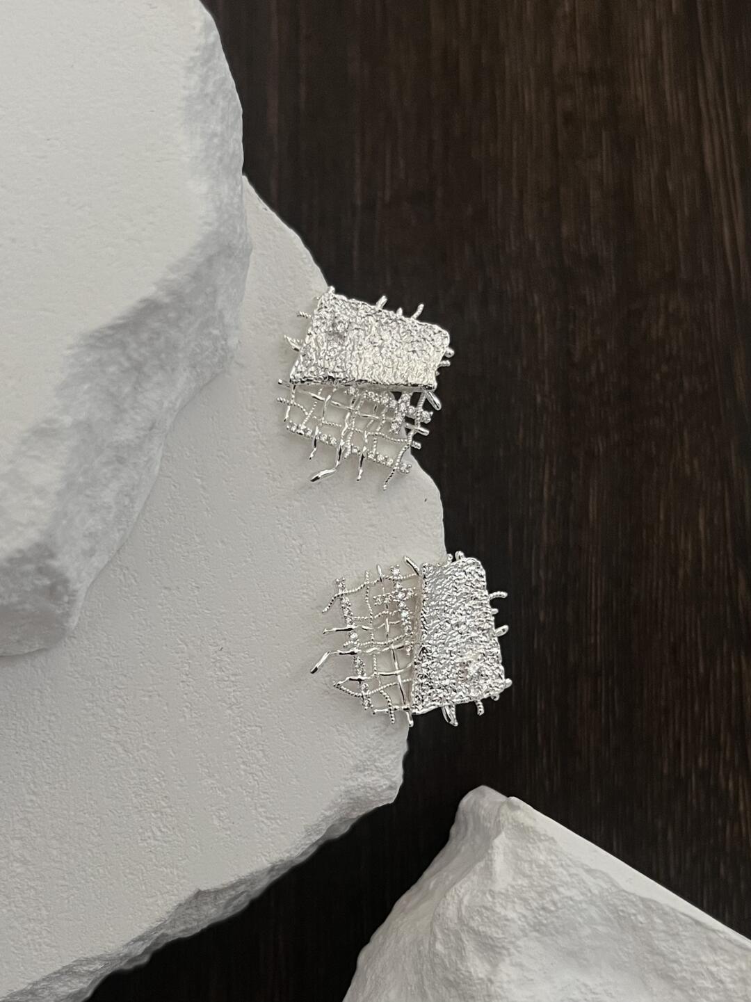 Y2Bling Torn Brocade Earrings | Torn Brocade (Limited Edition)