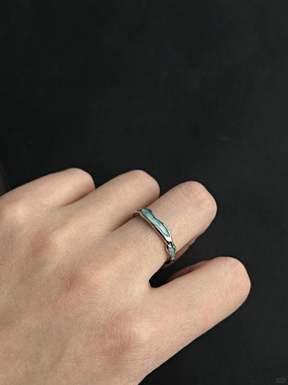 Turn Blue Ring | Poetic Minimalist Silver Band for Dreamers and Drifters