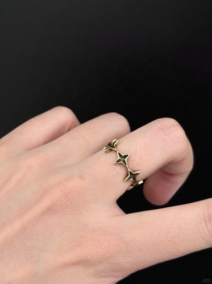 Broken Stars | Vintage Cosmic Fragment Statement Ring (Y2K Limited)
