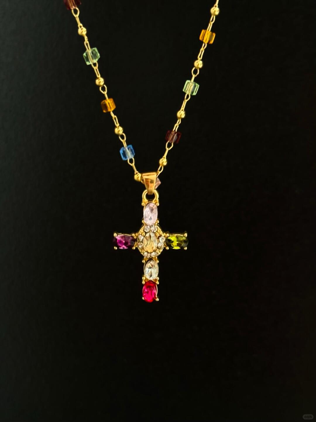 Vintage Stained Glass | Colorful Pilgrimage Light Necklace (Y2K Limited)
