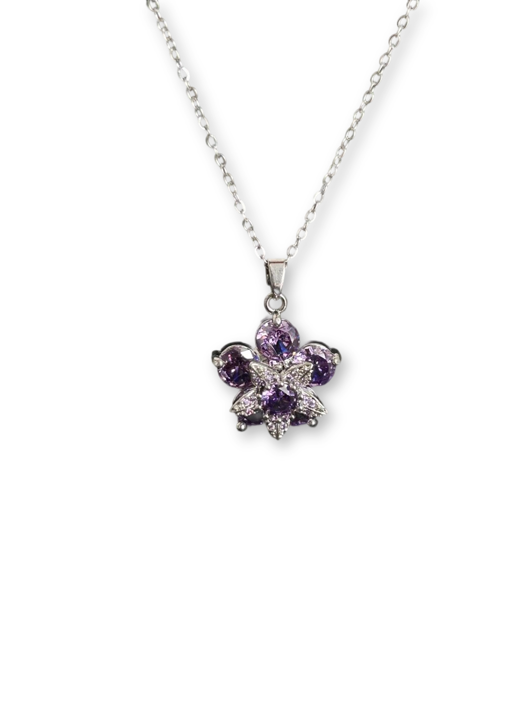 Vintage Violet Reverie | Rotating Pendant Necklace (Y2K Limited)