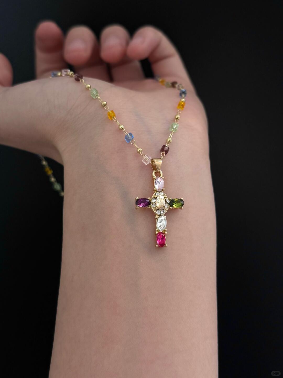 Vintage Stained Glass | Colorful Pilgrimage Light Necklace (Y2K Limited)