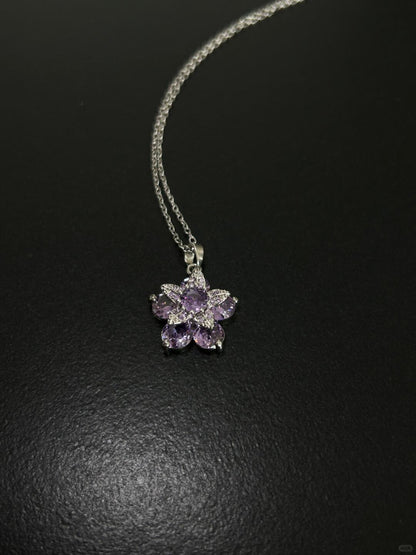 Vintage Violet Reverie | Rotating Pendant Necklace (Y2K Limited)