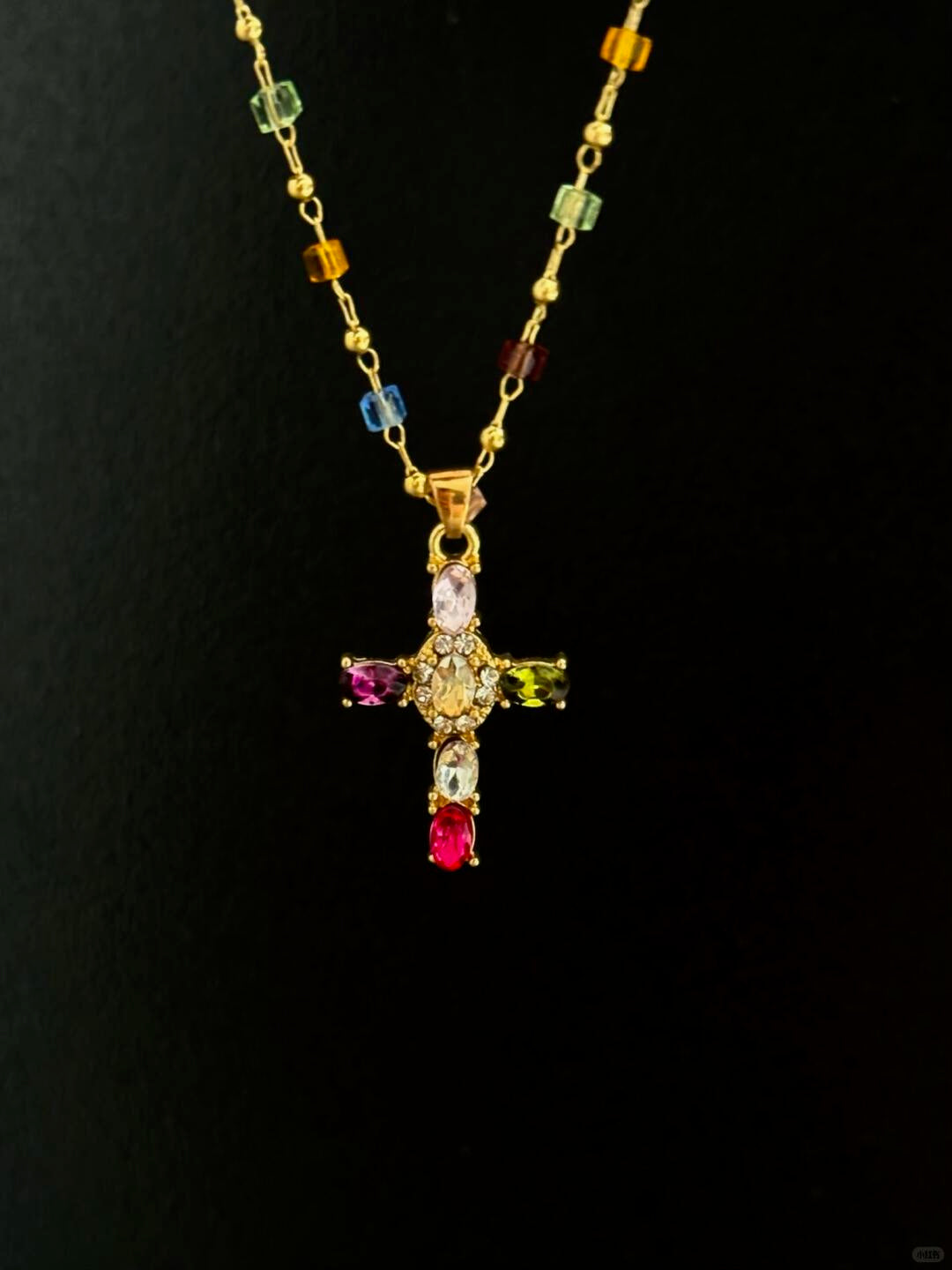 Vintage Stained Glass | Colorful Pilgrimage Light Necklace (Y2K Limited)