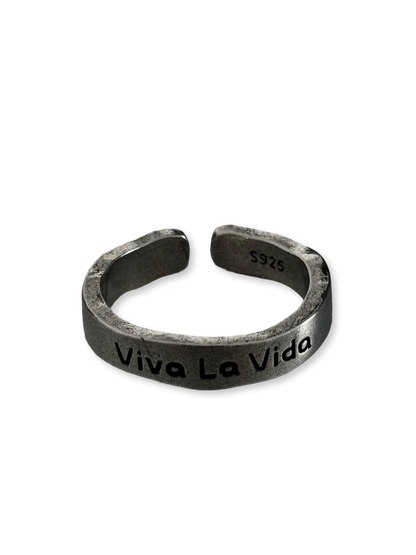 Viva la Vida | “Long Live Life” Ring Forged in Type and Defiance