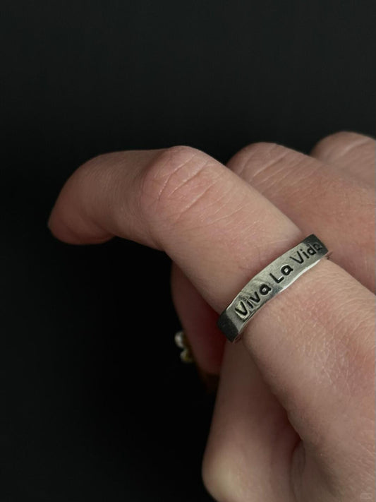 Viva la Vida | “Long Live Life” Ring Forged in Type and Defiance