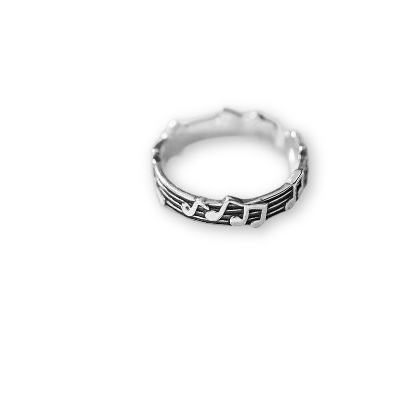 Music Heals Soul | Sheet Music Inspired Statement Ring (Y2K Limited)