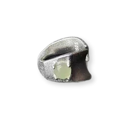 Green Is the Heart of Spring | Oakmoss Minimalist Ear Cuff