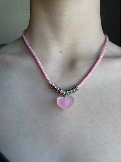 Irreplaceable | Heartbeat & Sunset Y2K-Inspired Necklace