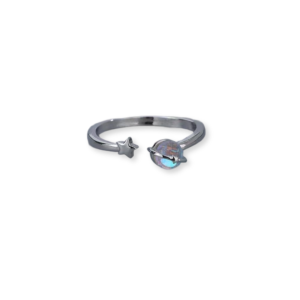 Sternstunde | Y2K Aurora Ring for Cosmic Timing and Quiet Collisions